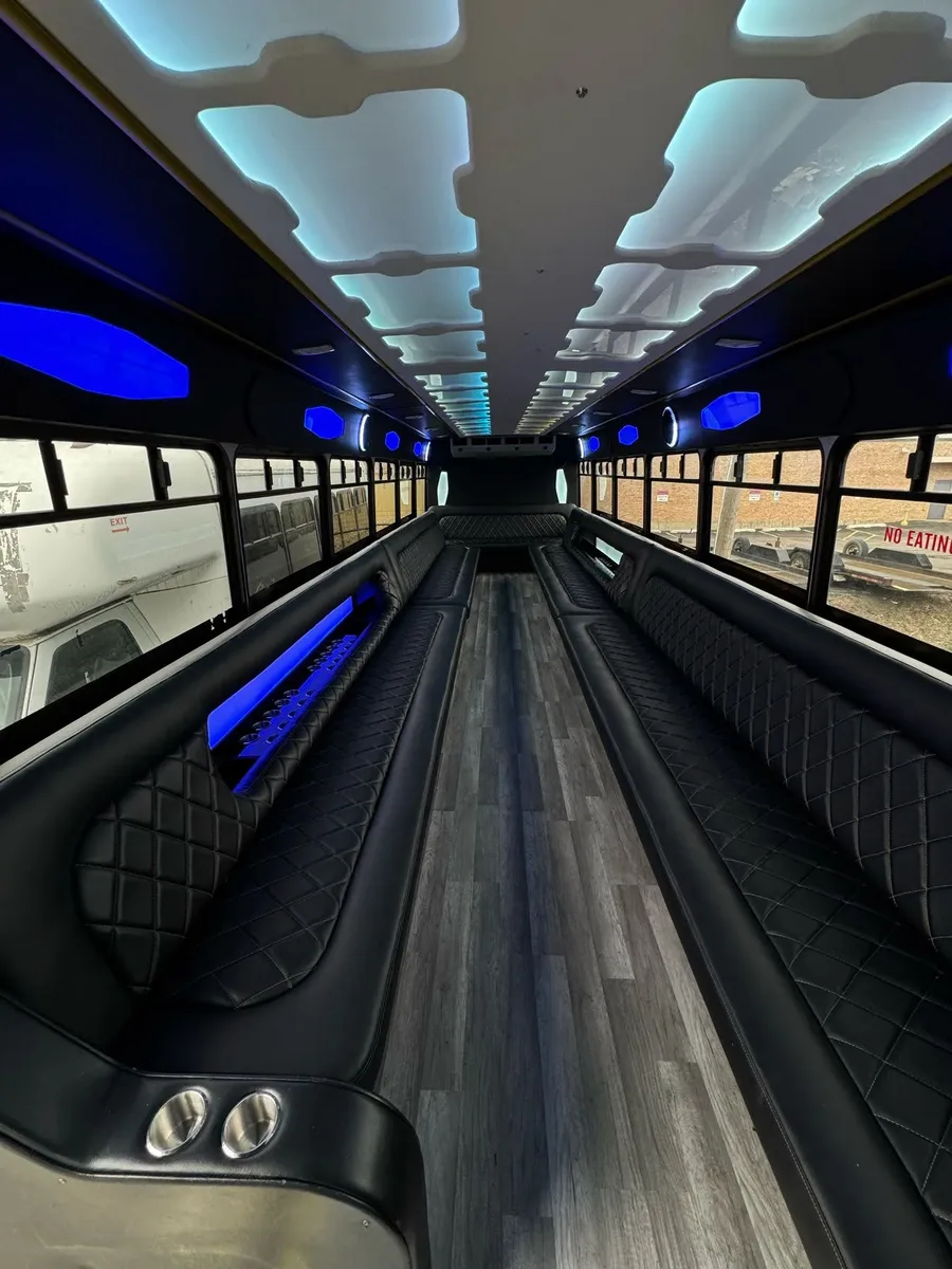 40-passenger mega party bus for large Chicago groups